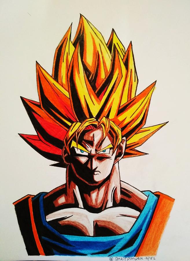 Drawings To Paint & Colour Dragon Ball Z - Print Design 070