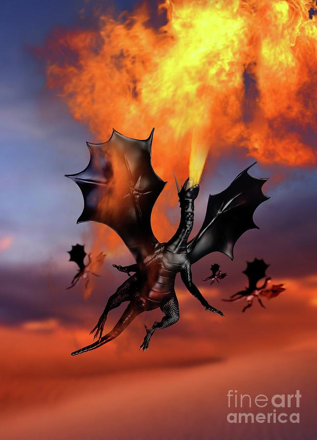 images of dragons breathing fire