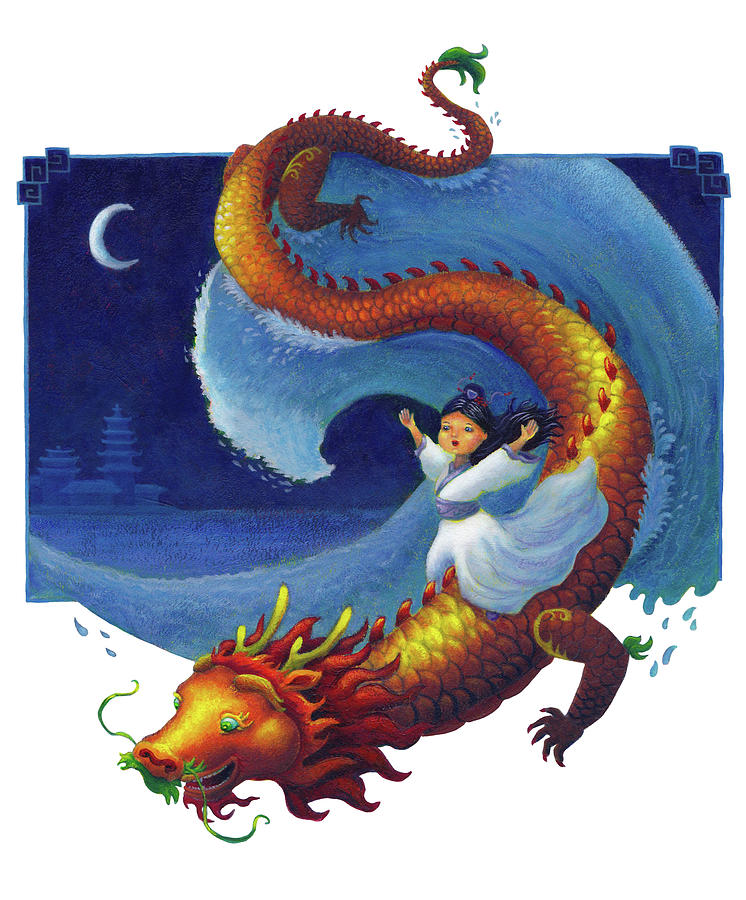 Dragon Painting - Dragon Girl by Alvina Kwong