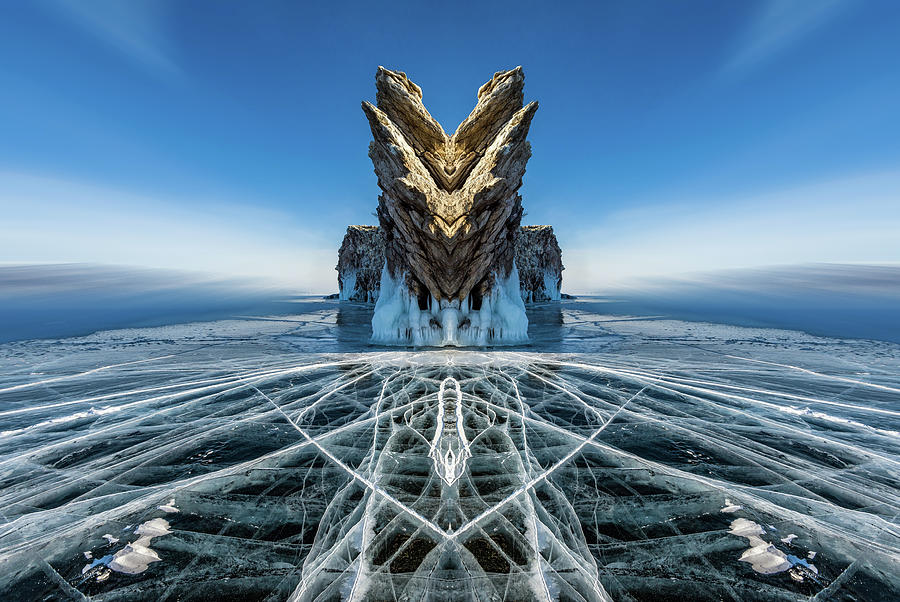 Dragon Head Rock Digital Art