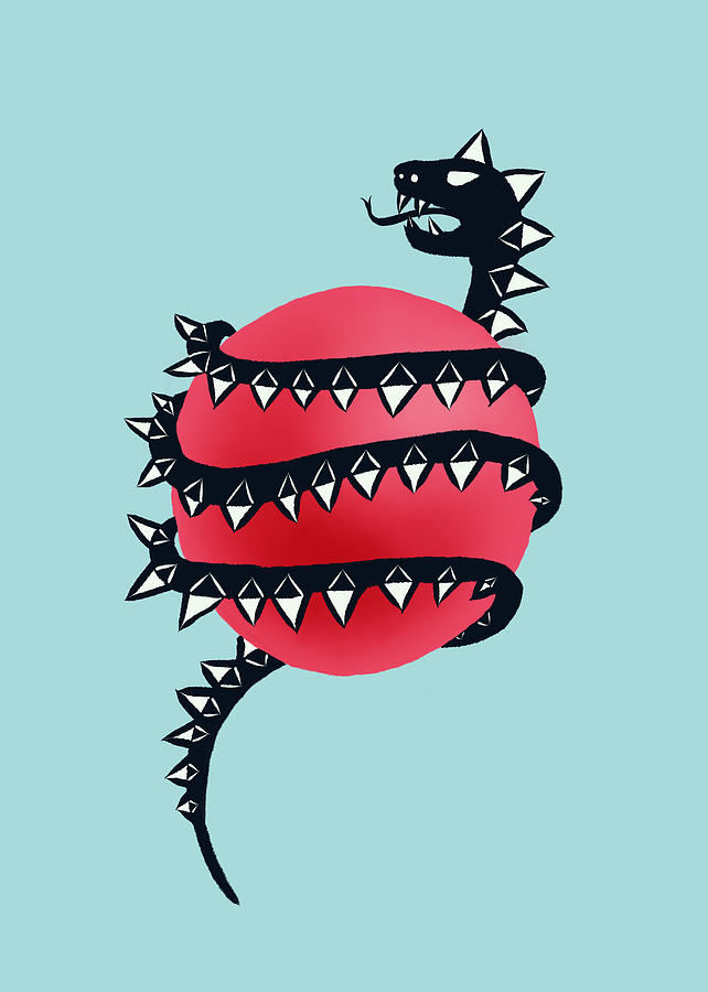 Dragon Snake Monster Digital Art by Boriana Giormova