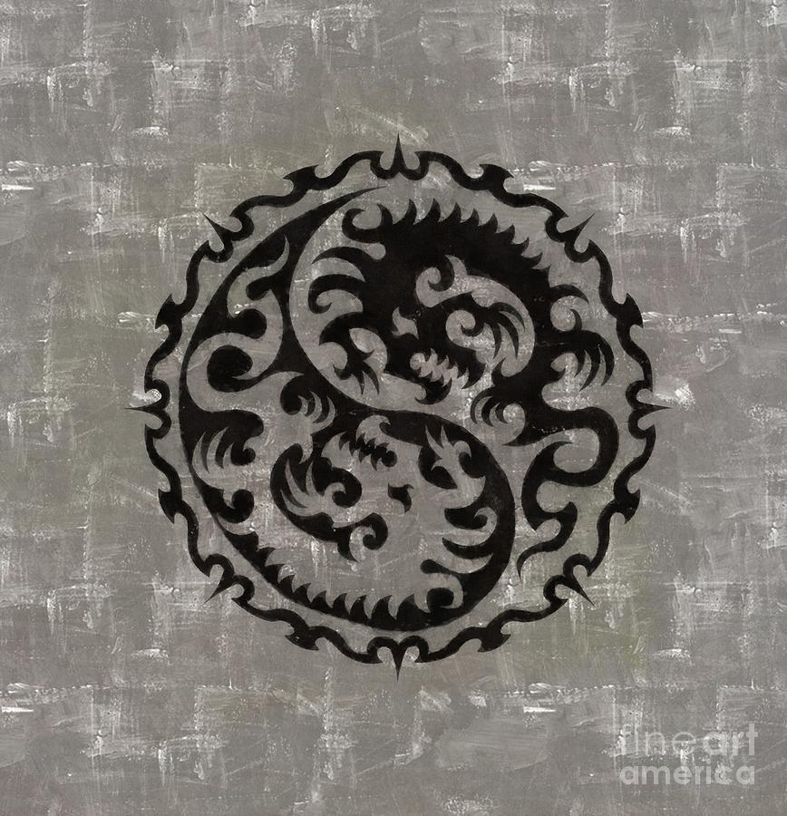 Dragon Yin Yang Painting by Esoterica Art Agency