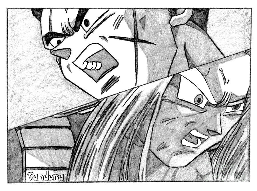 Gohan Trunks Goku Drawing Line art, dragon ball, angle, white, fictional  Characters png | PNGWing