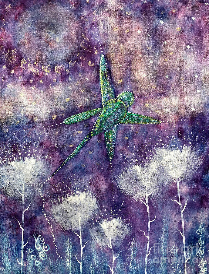 Dragonfly Dream Painting by Julie Engelhardt Dragonfly Dream Painting by Julie Engelhardt