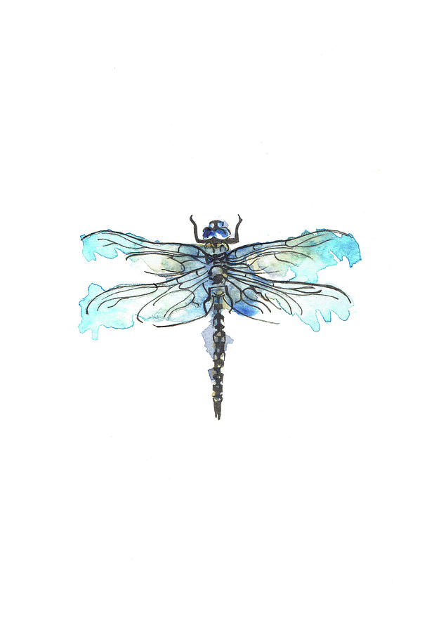 Dragonfly Painting by Orange Finch Designs | Fine Art America