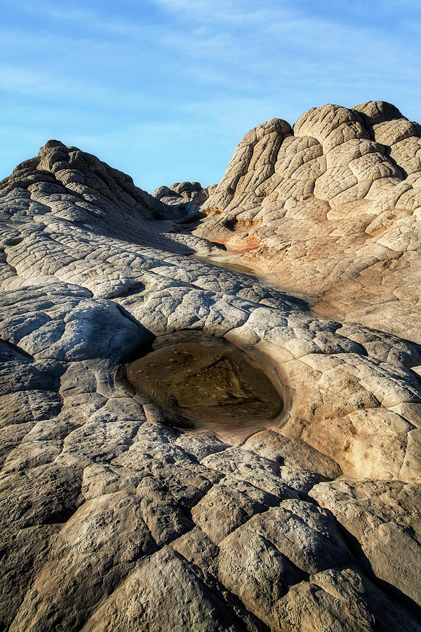 Dragons Eye in sandstone desert 1 Photograph by Alex Mironyuk