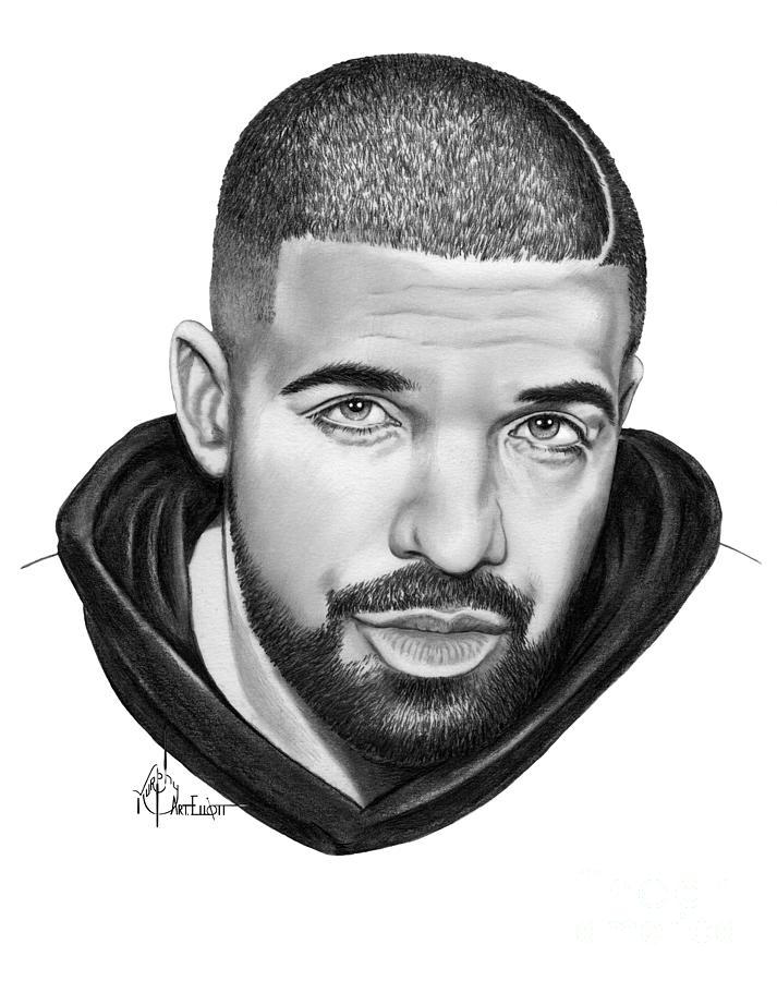 Drake Drawing by Murphy Elliott Pixels