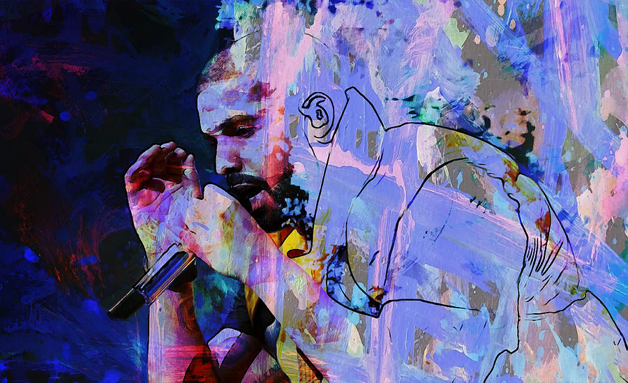 Drake Thank Me Later 1 Mixed Media by Brian Reaves