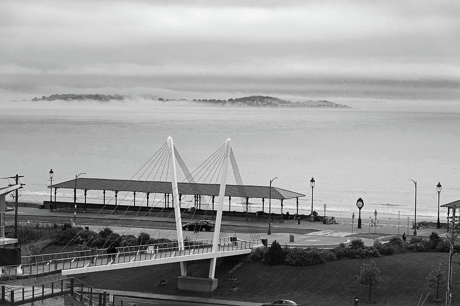 Dramatic Fog Over Nahant From Revere Beach Revere MA Photograph by Toby McGuire