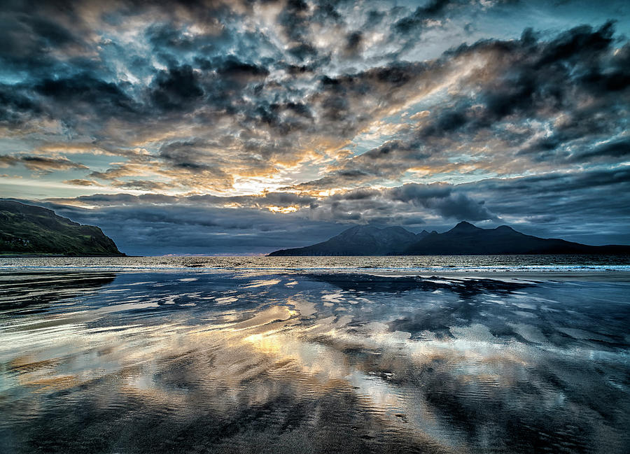 Nature Photograph - dramatic Isle of Rhum from Eigg by Charles Hutchison