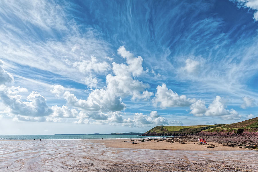 Dramatic Skies At Manorbier Photograph by Steve Purnell