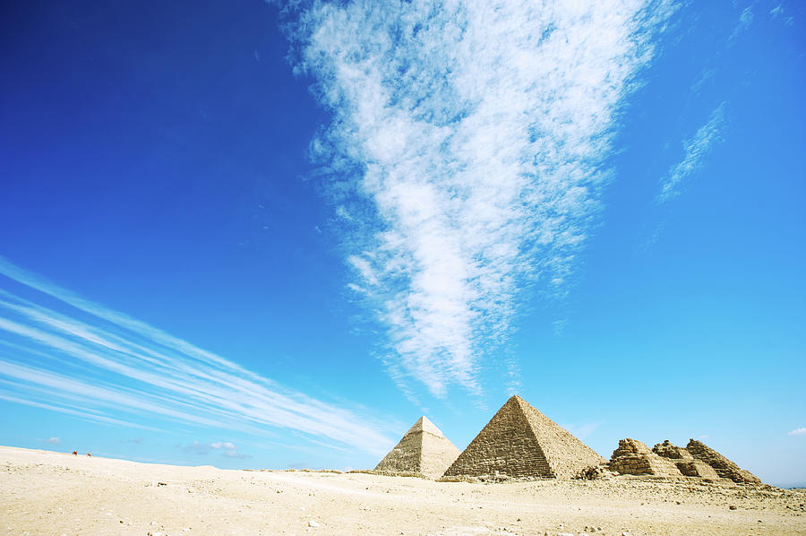 Dramatic Sky Over Great Pyramids Of Photograph by Peskymonkey