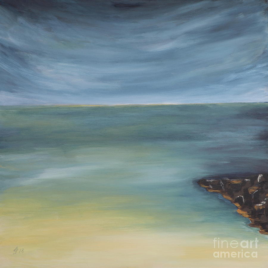 Dramatic Sky Over Tropical Beach Painting by Christiane Schulze Art And Photography