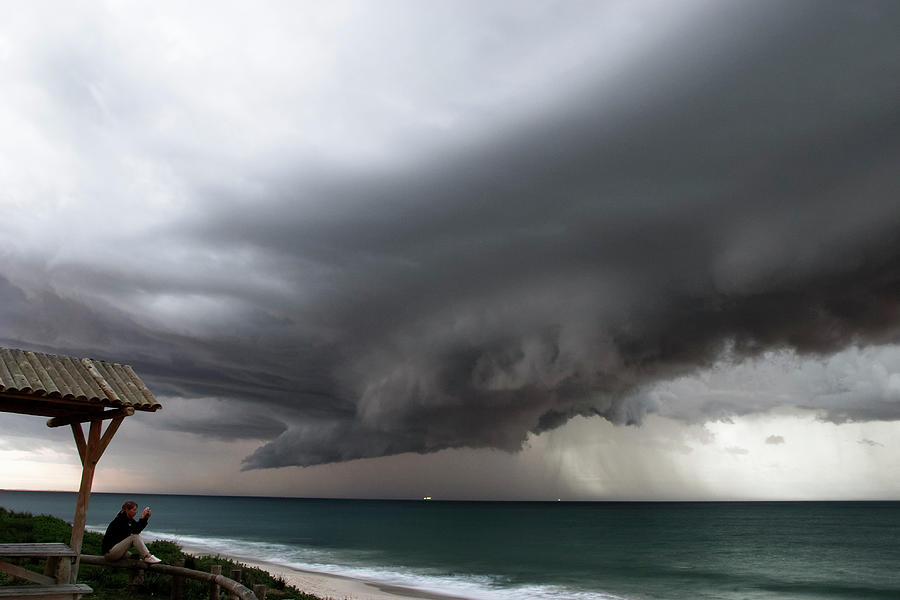 Dramatic Storm Clouds, Cottesloe Beach by Orien Harvey