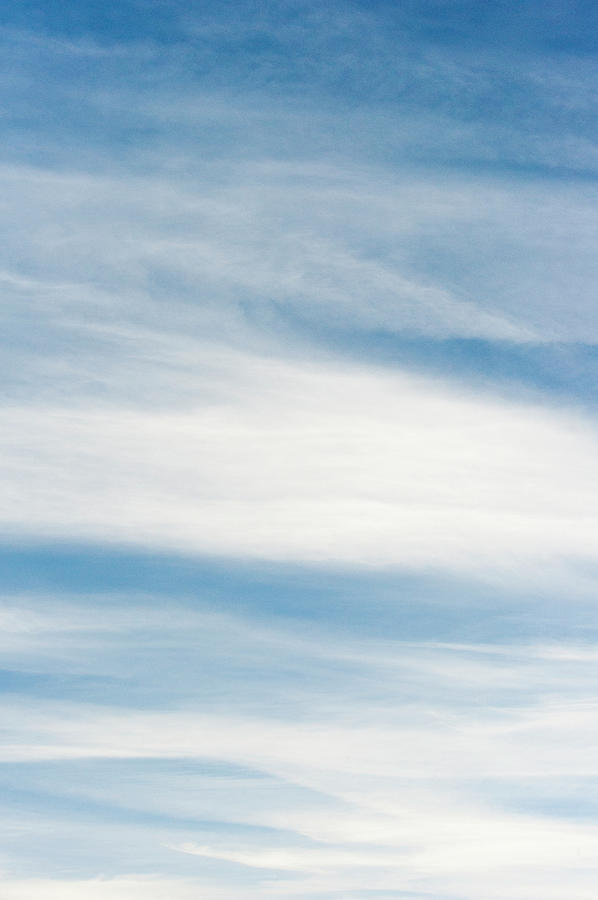 Dramatic Striped Cloudy Blue Sky Photograph by Brian Stablyk