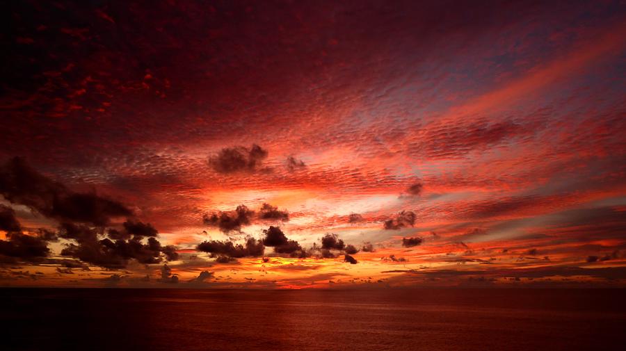 Dramatic Sunset In The Indian Ocean Photograph by Ocean View Photography