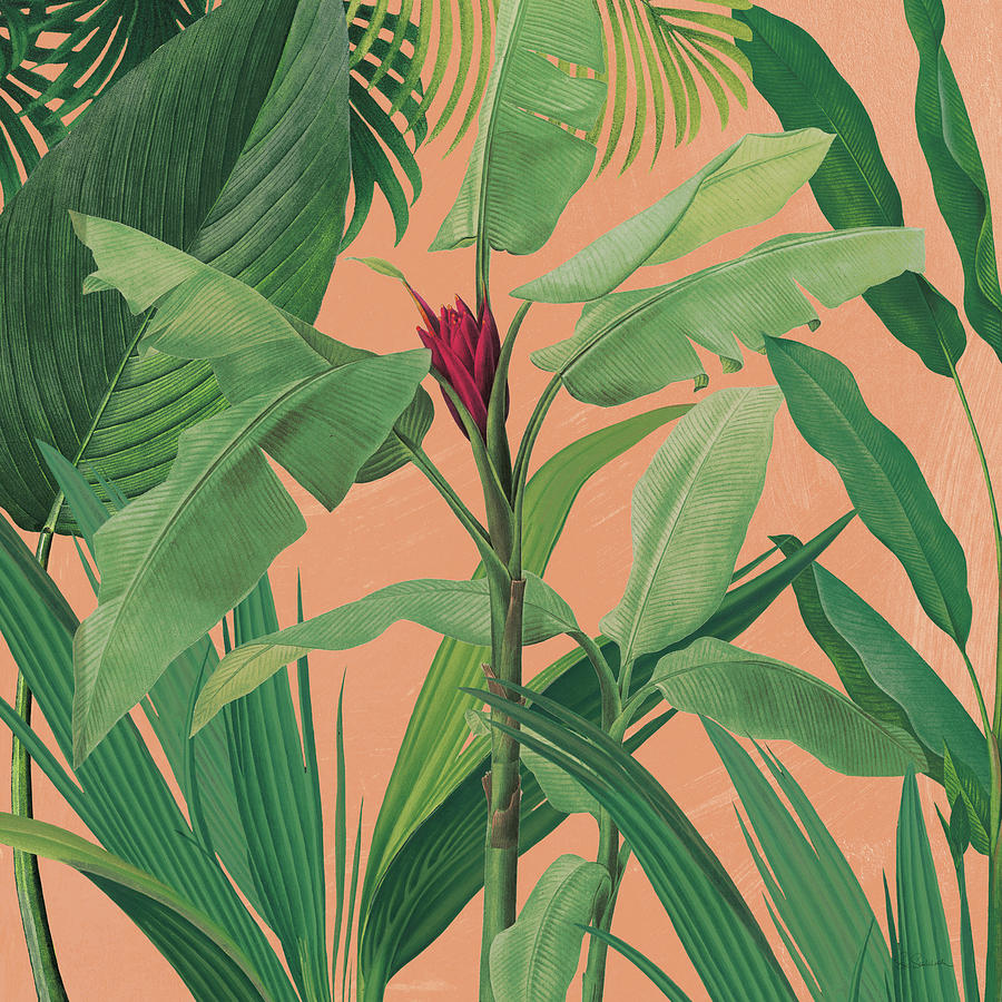Flower Mixed Media - Dramatic Tropical I Boho by Sue Schlabach