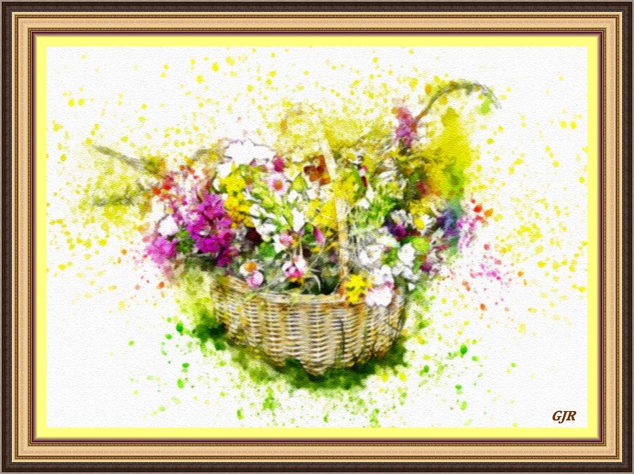 Drapercalia Catus 2 No.10 - Flower Basket - After The Style Of G J R Draper. L A S Digital Art