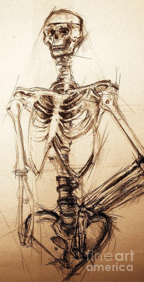 Drawing Bones Painting by Linda Shackelford