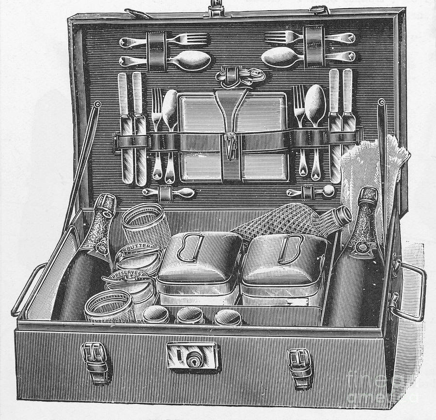 Drawing Depicting An Early Picnic Case Photograph by Bettmann