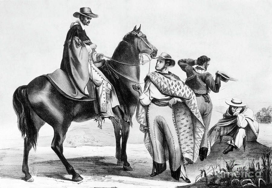 Drawing Of South American Gauchos Photograph by Bettmann