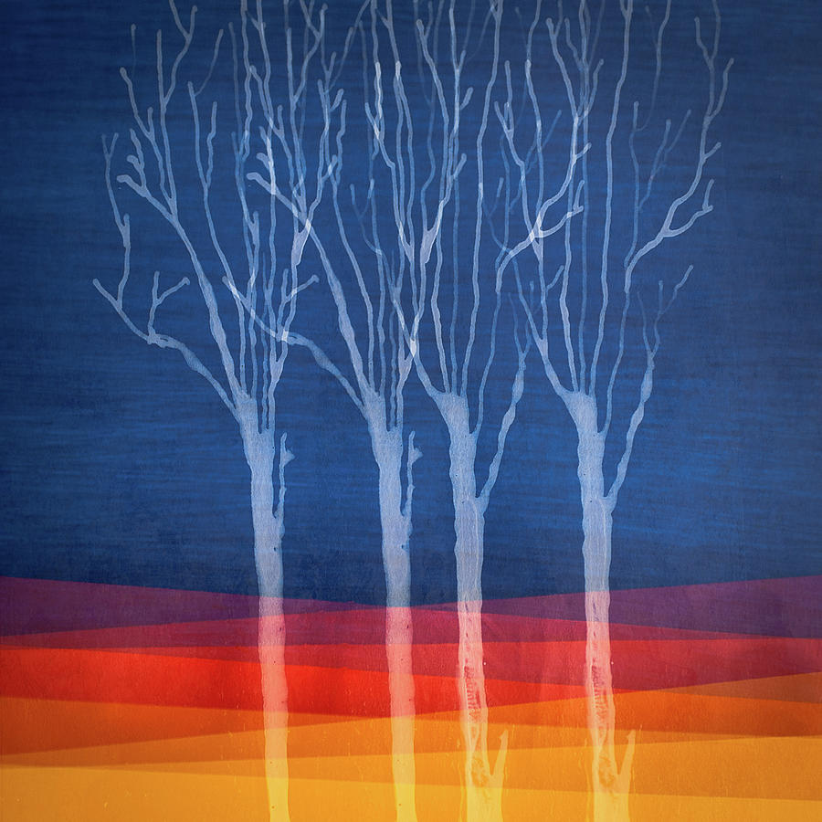 Drawing Of Trees Digital Art by Michael Adendorff