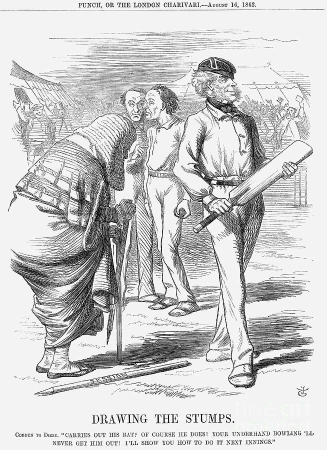 Drawing The Stumps, 1862. Artist John Drawing by Print Collector
