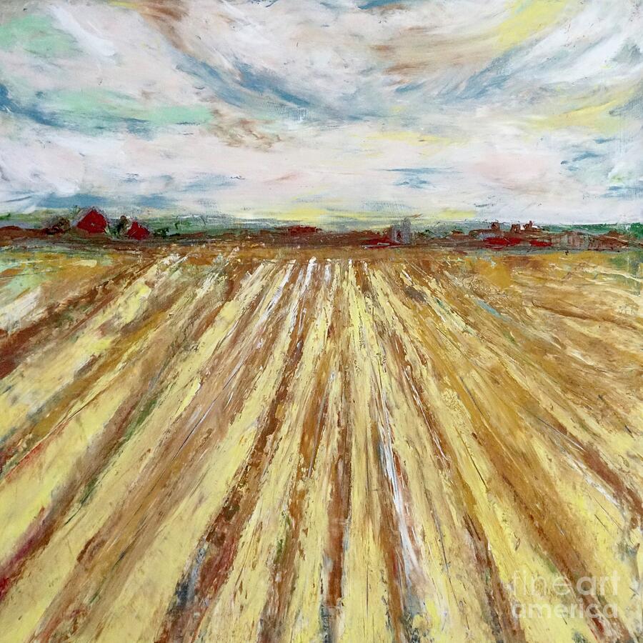 Dream Fields Midwest Farm Painting by Patty Donoghue