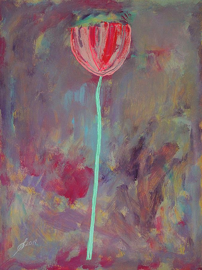 Dream Flower original painting Painting by Sol Luckman