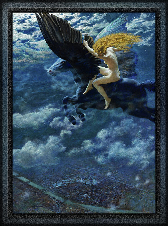 Dream Idyll A Valkyrie by Edward Robert Hughes  Painting by Xzendor7