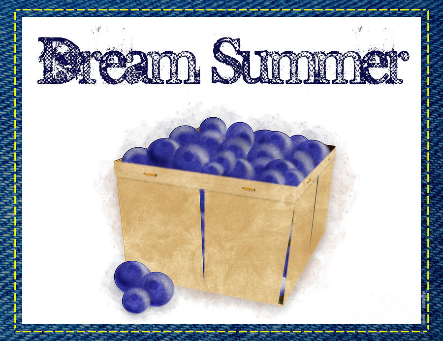 Dream Summer - Basket of Blueberries Photograph by Colleen Cornelius