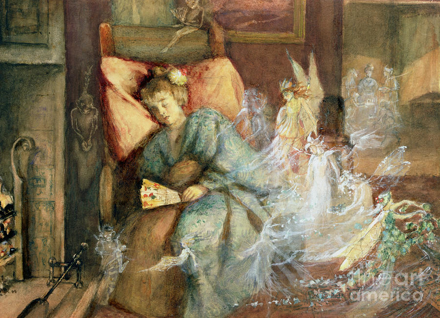Dreaming Painting by John Anster Fitzgerald