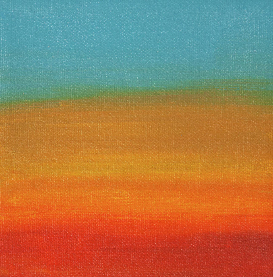 Abstract Painting - Dreaming Of 21 Sunsets - Canvas 1 by Hilary Winfield