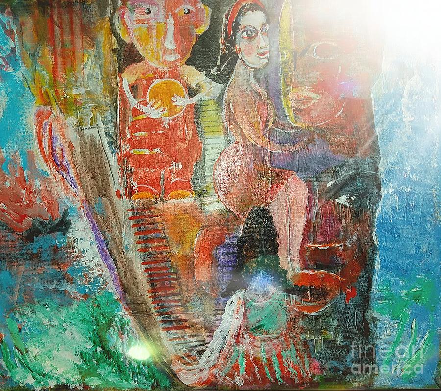 Dreaming sailor Painting by Subrata Bose
