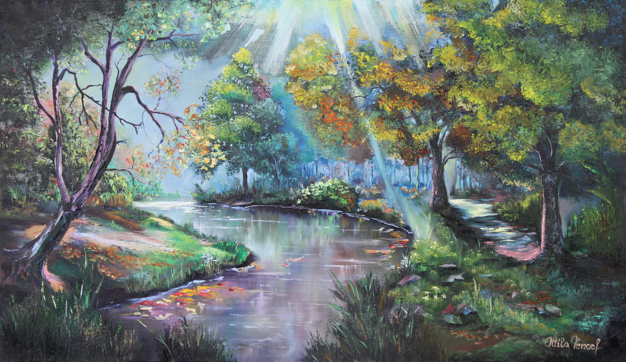 Dreamy Landscape Painting By Attila Vencel Fine Art America