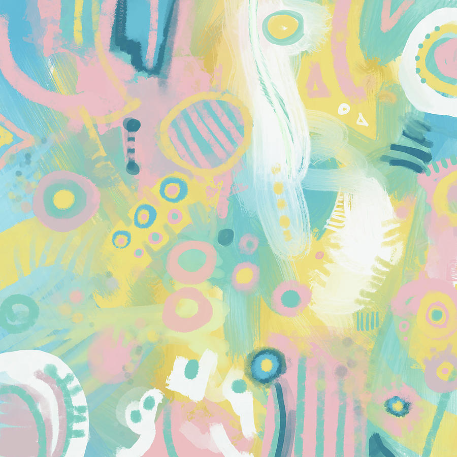 Abstract Mixed Media - Dreamy Pastel Abstract by Dan Meneely