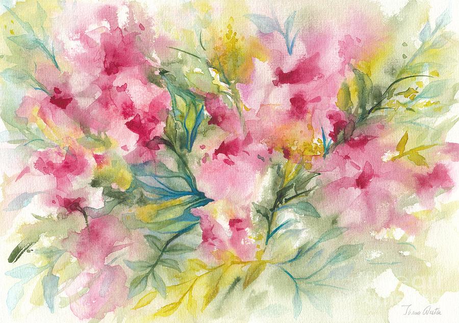 Dreamy Pink Floral Painting by Ivana Westin