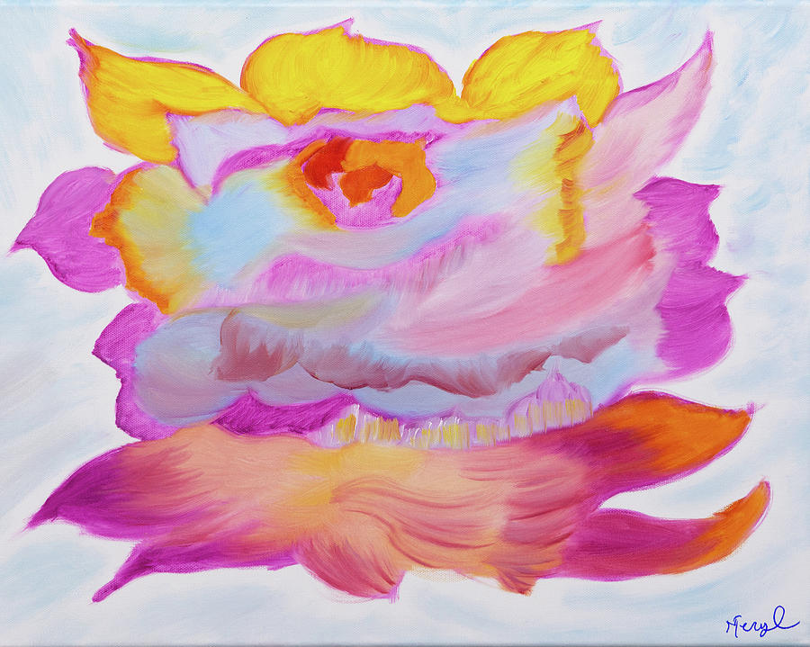 Dreamy Rose Painting by Meryl Goudey
