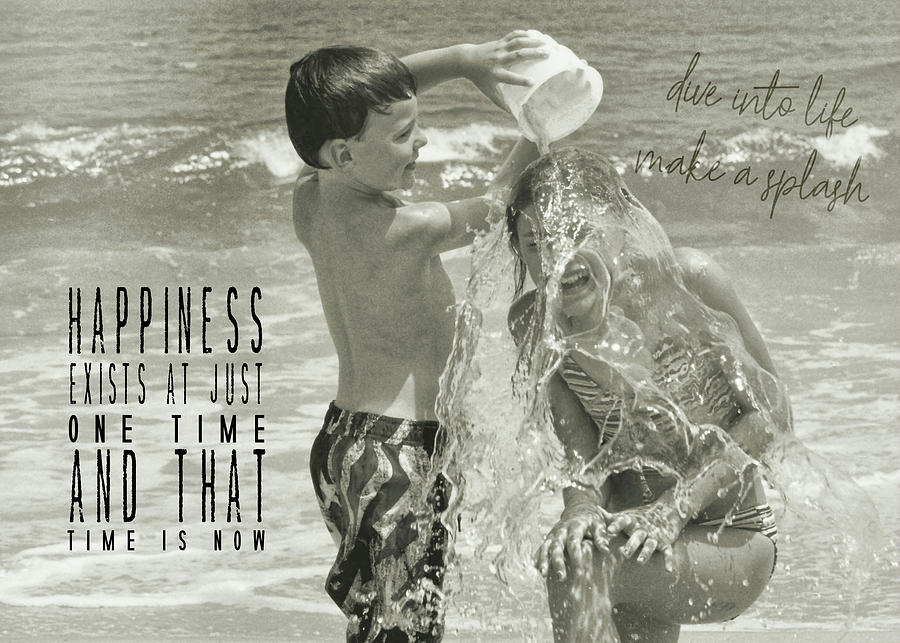 Beach Photograph - DRENCHED quote by JAMART Photography