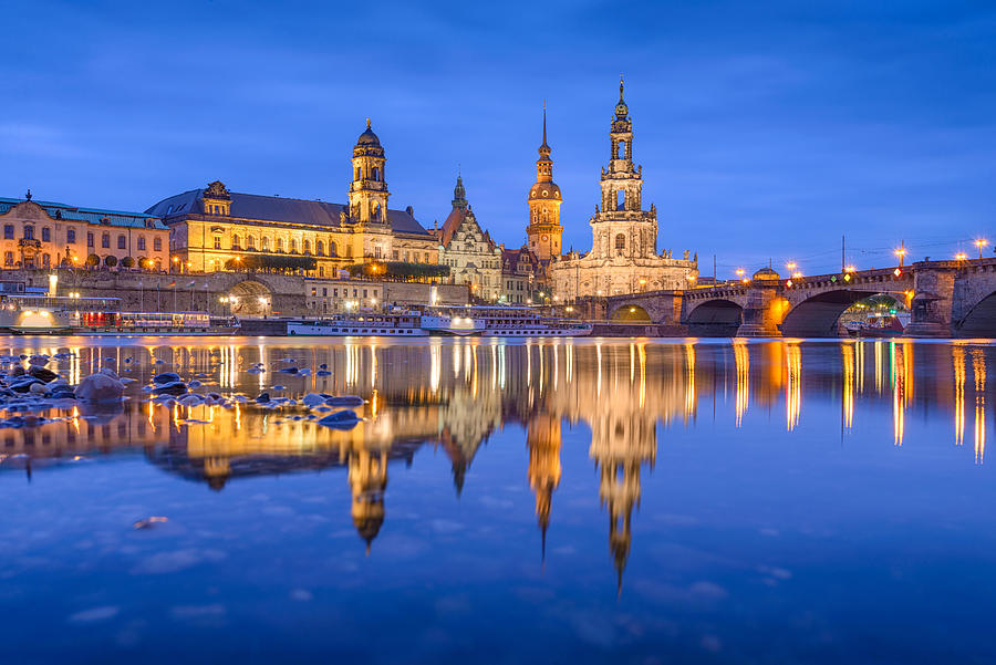 Architecture Photograph - Dresden, Germany Classical Cathedrals by Sean Pavone