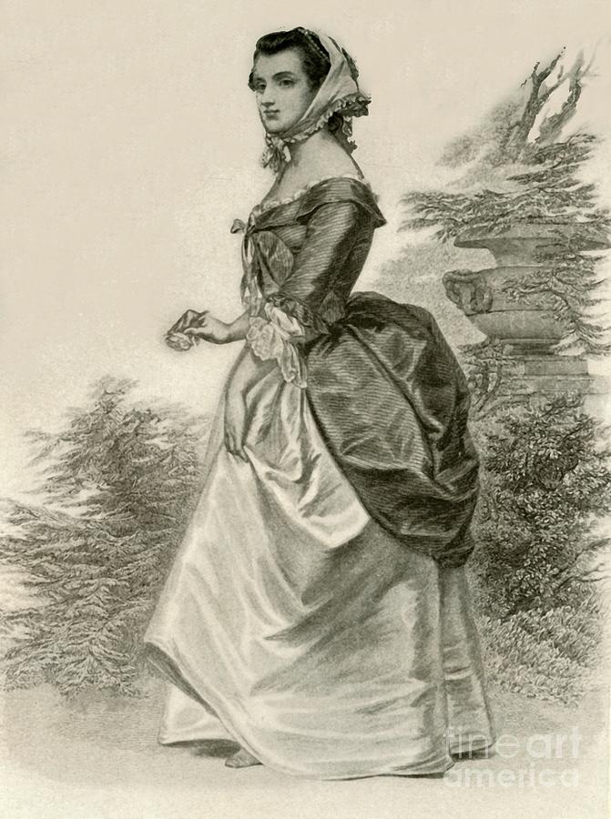 Dress Of A Young Virginia Lady Drawing by Print Collector