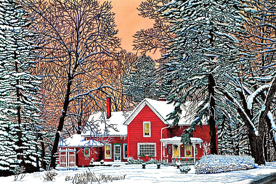 Dressed For The Holidays, Hamburg Ny Painting by Thelma Winter - Pixels