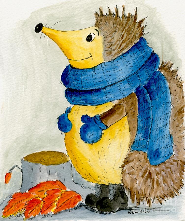 Dressed for winter Painting by Eva Ason