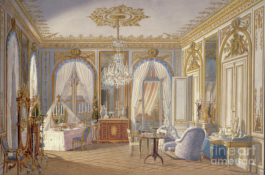 Dressing Room Of The Empress Eugenie At Saint-cloud, 1860 Painting by ...