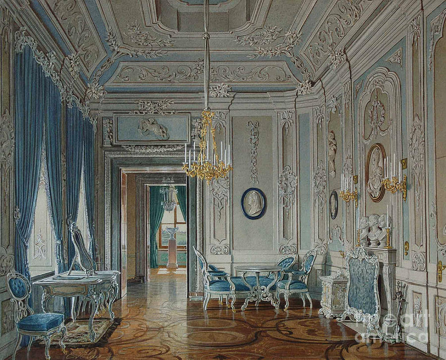 Dressing Room Of The Empress Maria Drawing by Heritage Images