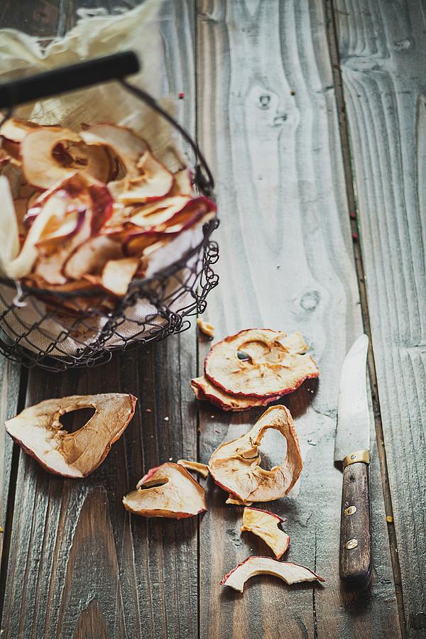 Dried Apple Rings Photograph by Susan Brooks-dammann