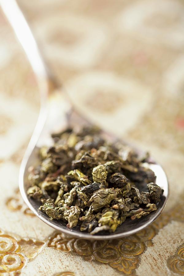 Dried Oolong Tea On A Spoon Photograph by Olga Miltsova