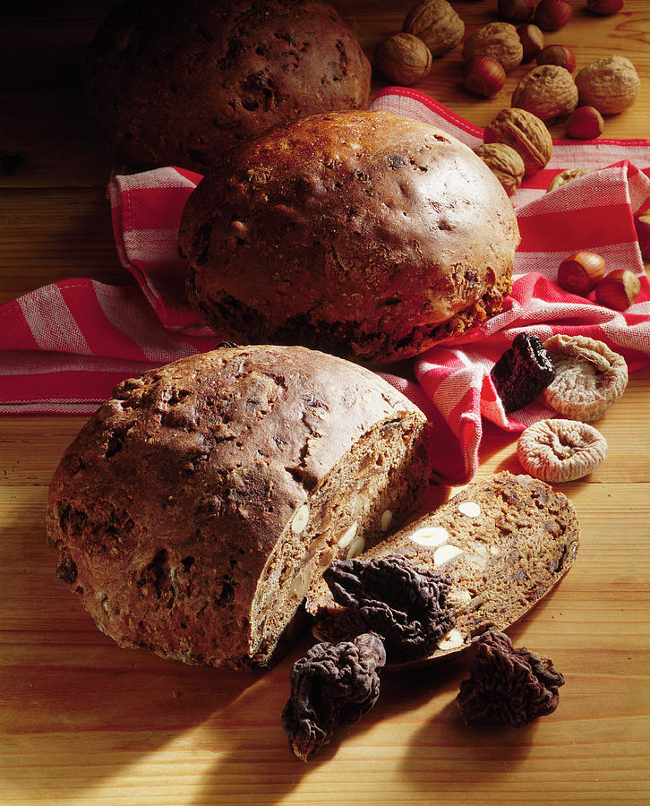 Dried Pear Bread With Nuts, Hutzeln dried Pears And Other Dried Fruit Photograph by Teubner Foodfoto
