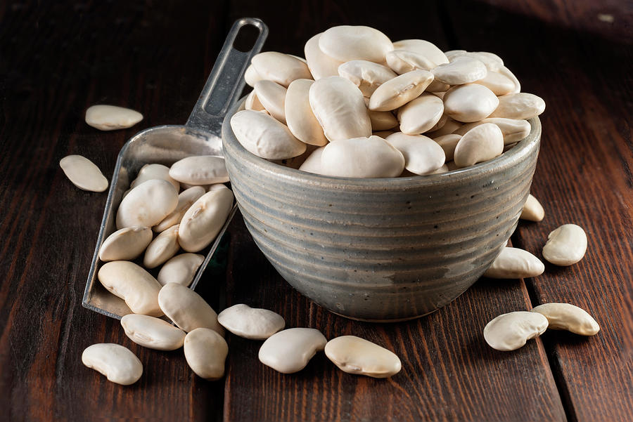 Dried White Spanish Beans In A Ceramic Cup Photograph by Piga & Catalano S.n.c.