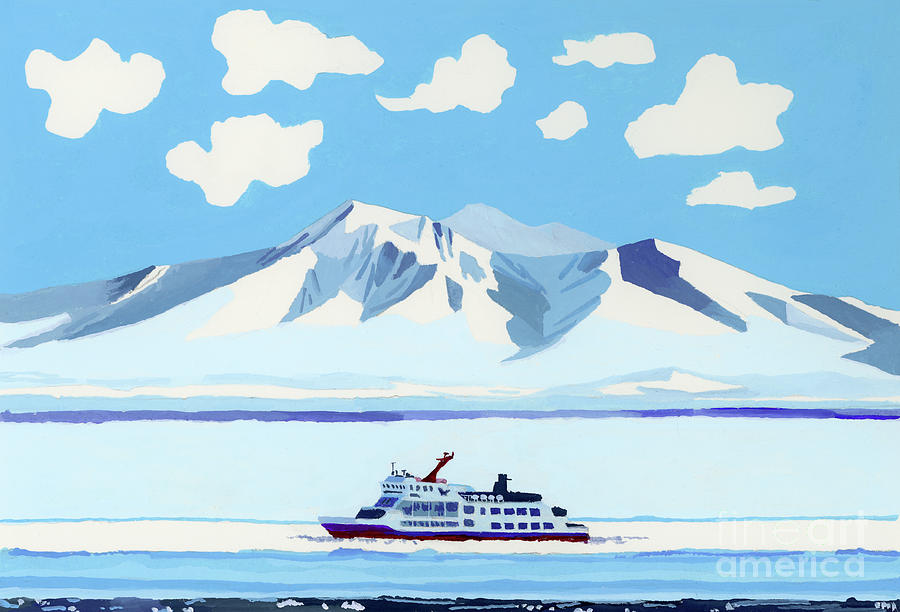 Drift Ice Ship Painting by Hiroyuki Izutsu